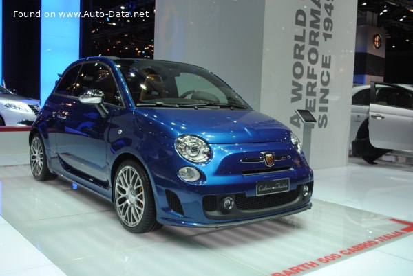 Full specifications and technical details 2012 Abarth 500C 1.4 T-Jet (135 Hp)