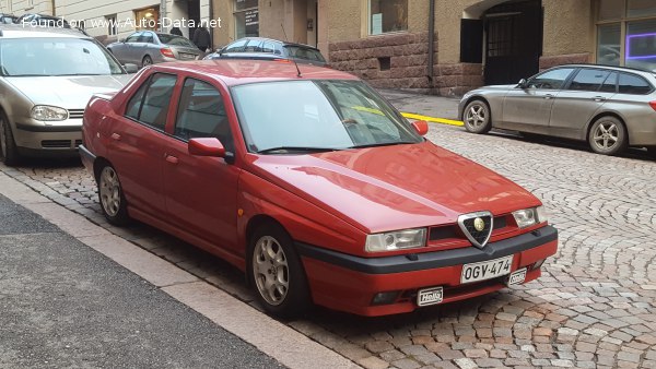 Full specifications and technical details 1992 Alfa Romeo 155 (167) 2.0 Twin Spark (141 Hp)