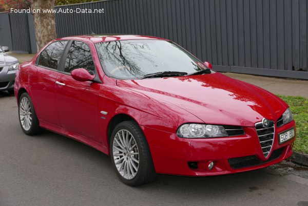 Full specifications and technical details 2003 Alfa Romeo 156 (932, facelift 2003) 2.0 i 16V JTS (165 Hp)