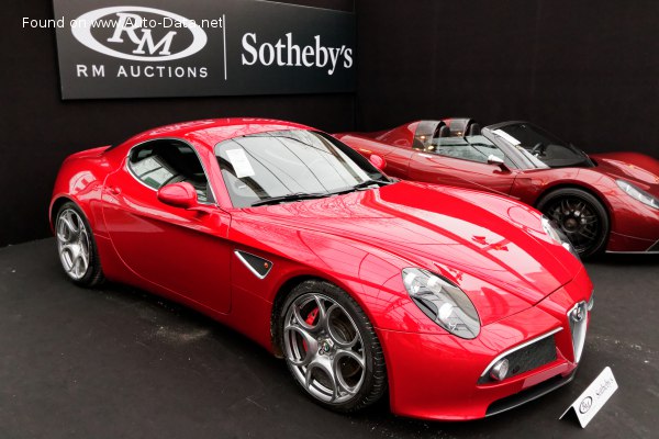 Full specifications and technical details 2007 Alfa Romeo 8C Competizione 4.7i V8 32V (450 Hp)