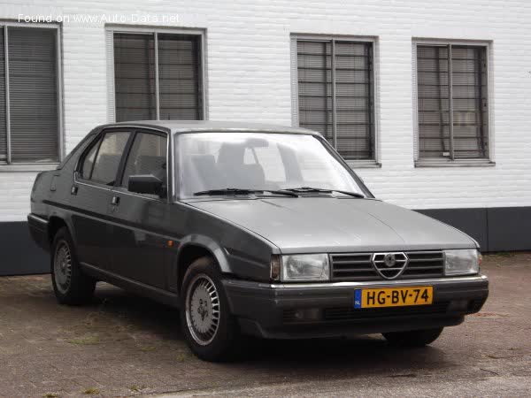 المواصفات والتفاصيل التقنية الكاملة 1984 Alfa Romeo 90 (162) 2.5 i.e. V6 Quadrifoglio Oro (156 Hp)