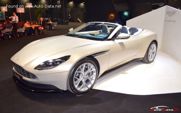 Full specifications and technical details 2018 Aston Martin DB11 Volante 4.0 V8 (510 Hp) Automatic