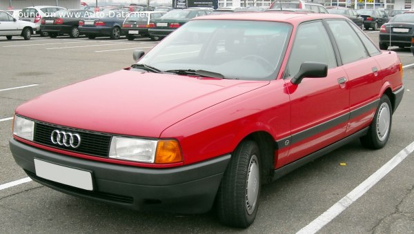 Full specifications and technical details 1989 Audi 80 (B3, Typ 89,89Q,8A) 1.9 D (68 Hp)