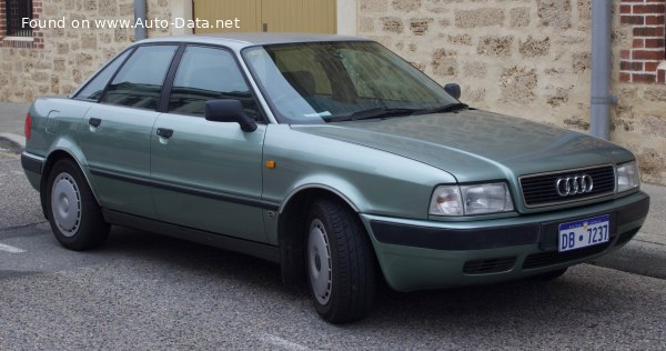 Full specifications and technical details 1992 Audi 80 (B4, Typ 8C) 2.6 E V6 (150 Hp)