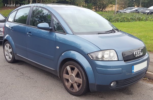 المواصفات والتفاصيل التقنية الكاملة 2000 Audi A2 (Typ 8Z) 1.4i 16V (75 Hp)