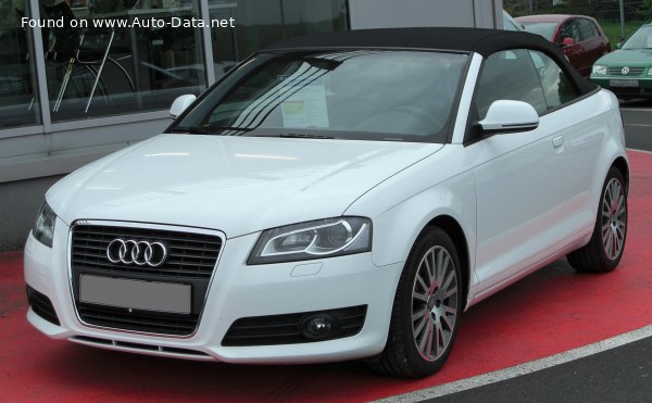 المواصفات والتفاصيل التقنية الكاملة 2010 Audi A3 Cabrio (8P, facelift 2008) 1.2 TFSI (105 Hp)