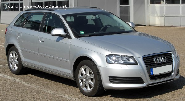 Full specifications and technical details 2008 Audi A3 Sportback (8PA, facelift 2008) 3.2 V6 (250 Hp) quattro S tronic