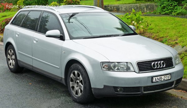 Full specifications and technical details 2001 Audi A4 Avant (B6 8E) 2.4i V6 30V (170 Hp) Multitronic