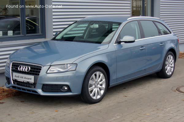 Spécifications complètes et détails techniques 2008 Audi A4 Avant (B8 8K) 2.7 TDI V6 (190 Hp)