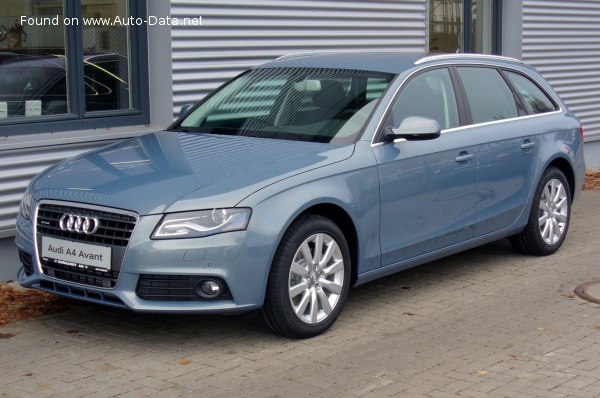 Full specifications and technical details 2008 Audi A4 Avant (B8 8K) 2.0 TFSI (180 Hp)