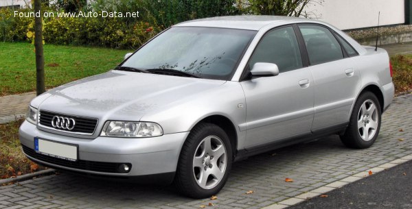 Full specifications and technical details 1999 Audi A4 (B5, Typ 8D, facelift 1999) 1.8 20V (125 Hp)