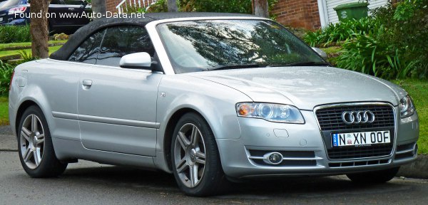 المواصفات والتفاصيل التقنية الكاملة 2006 Audi A4 Cabriolet (B7 8H) 2.0 TFSI (200 Hp)