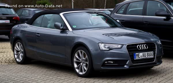 Full specifications and technical details 2013 Audi A5 Cabriolet (8F7, facelift 2011) 2.0 TFSI (220 Hp) Multitronic