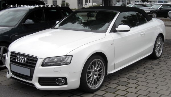 Full specifications and technical details 2008 Audi A5 Cabriolet (8F7) 2.0 TFSI (211 Hp) quattro S tronic