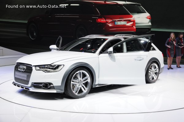 Full specifications and technical details 2012 Audi A6 Allroad quattro (4G, C7) 3.0 TFSI V6 (310 Hp) quattro S tronic