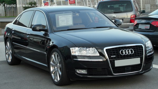 المواصفات والتفاصيل التقنية الكاملة 2007 Audi A8 Long (D3, 4E, facelift 2007) 6.0 W12 (450 Hp) quattro Tiptronic