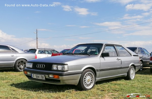 Full specifications and technical details 1985 Audi Coupe (B2 81, 85, facelift 1984) GT 2.2i (115 Hp) CAT