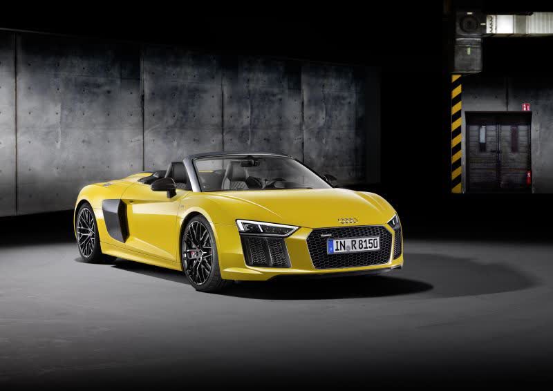 Vollständige Spezifikationen und technische Details 2017 Audi R8 II Spyder (4S) 5.2 FSI V10 plus (610 Hp) quattro S tronic