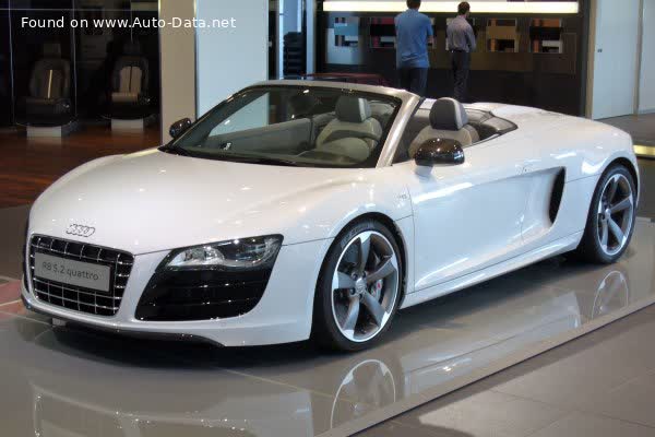 Vollständige Spezifikationen und technische Details 2011 Audi R8 Spyder (42) GT 5.2 FSI V10 (560 Hp) quattro R tronic