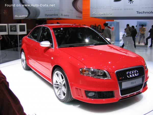 Spécifications complètes et détails techniques 2005 Audi RS 4 Salon (8E, B7) 4.2 FSI V8 32V (420 Hp) quattro