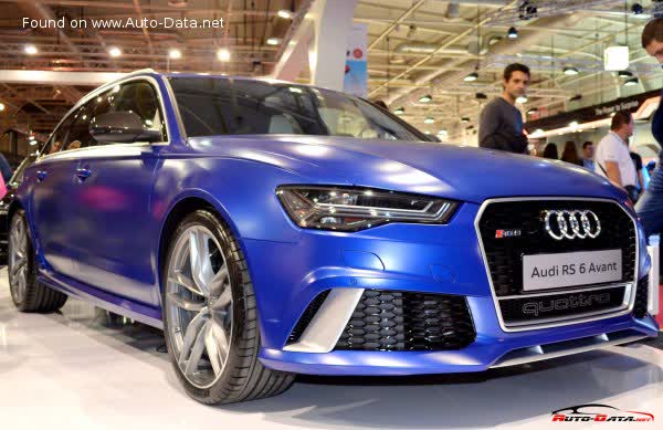 Full specifications and technical details 2015 Audi RS 6 Avant (C7, facelift 2014) 4.0 TFSI V8 performance (605 Hp) quattro tiptronic