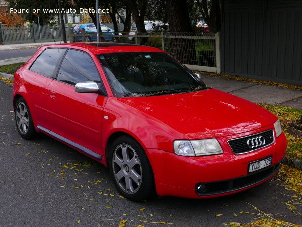 المواصفات والتفاصيل التقنية الكاملة 2001 Audi S3 (8L, facelift 2001) 1.8 T (225 Hp) quattro