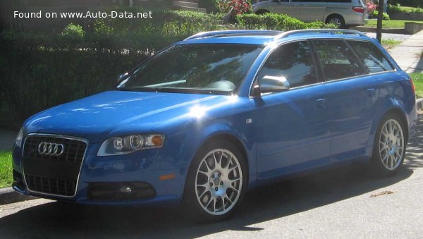 Full specifications and technical details 2004 Audi S4 Avant (8E,B7) 4.2i V8 (344 Hp) quattro Tiptronic