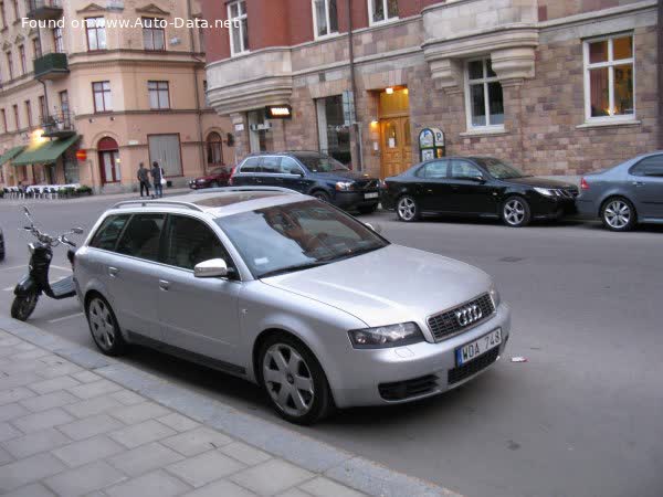 Full specifications and technical details 2003 Audi S4 Avant (8E,B6) 4.2i V8 (344 Hp) quattro