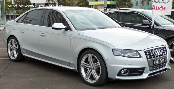 Full specifications and technical details 2009 Audi S4 (B8) 3.0 TFSI V6 (333 Hp) quattro S tronic