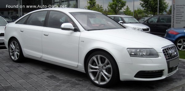 Full specifications and technical details 2008 Audi S6 (4F,C6 facelift 2008) 5.2 FSI V10 (435 Hp) quattro Tiptronic