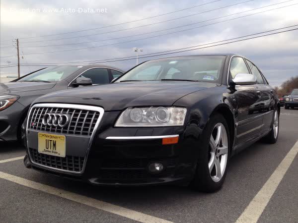 Vollständige Spezifikationen und technische Details 2006 Audi S8 (D3) 5.2 FSI V10 (450 Hp) quattro Tiptronic