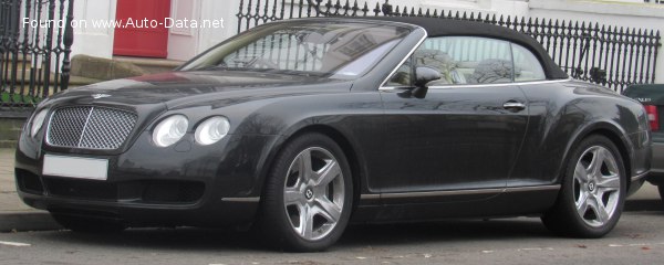 المواصفات والتفاصيل التقنية الكاملة 2006 Bentley Continental GTC 6.0 i W12 48V (560 Hp)