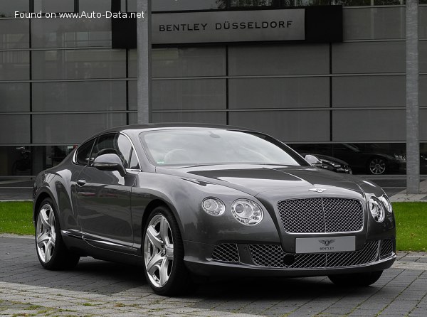 Full specifications and technical details 2012 Bentley Continental GT II Speed 6.0 W12 (626 Hp)