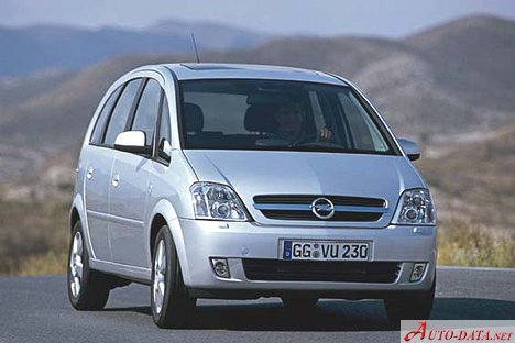 المواصفات والتفاصيل التقنية الكاملة 2003 Opel Meriva A 1.8i 16V (125 Hp) Automatic