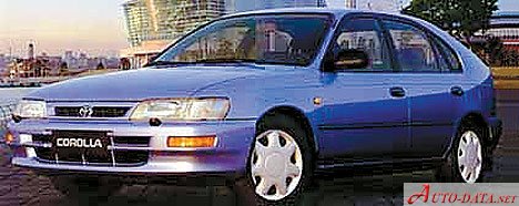 Full specifications and technical details 1992 Toyota Corolla Hatch VII (E100) 2.0 D XL (72 Hp)