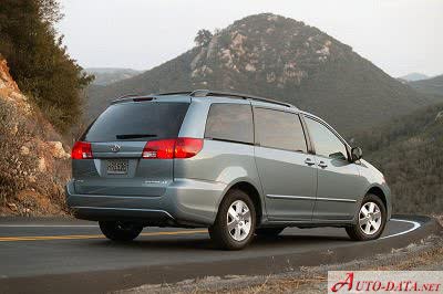 Full specifications and technical details 2003 Toyota Sienna II 3.3 i V6 24V (233 Hp)