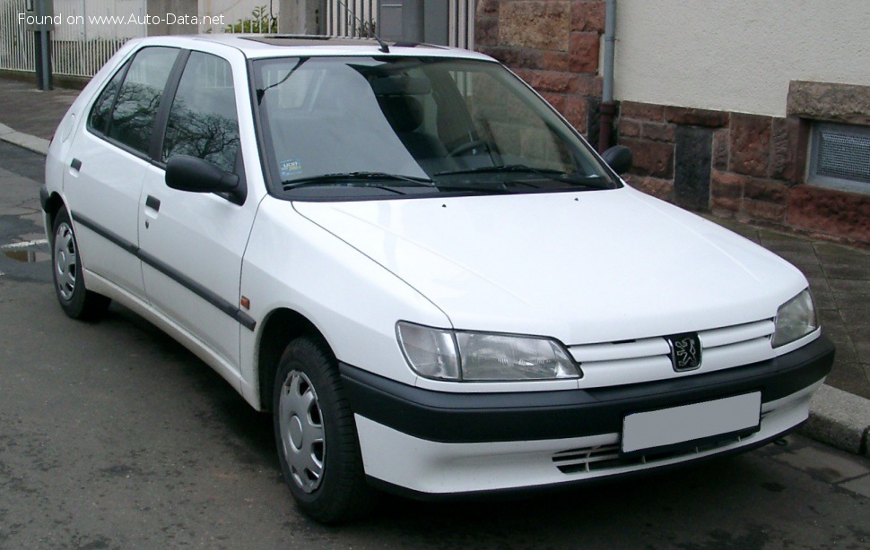 Full specifications and technical details 1993 Peugeot 306 Hatchback (7A/C) 2.0 XSi (121 Hp)