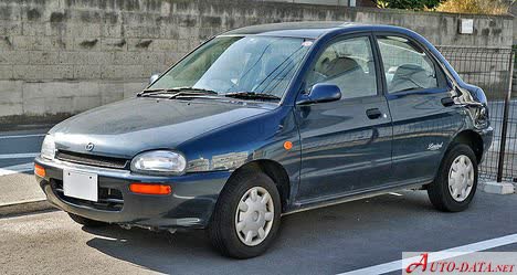 Full specifications and technical details 1990 Mazda Revue 1.3i 16V (73 Hp)