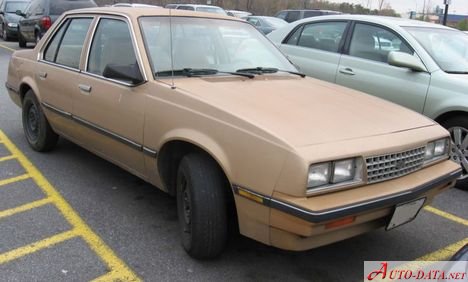 Full specifications and technical details 1982 Chevrolet Cavalier I 1.8I (88 Hp)