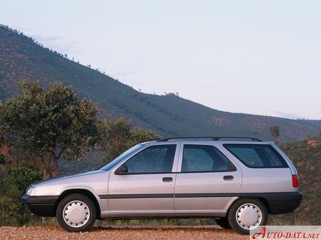 Full specifications and technical details 1993 Citroen ZX Break (N2, Phase I) 1.8 D (60 Hp)