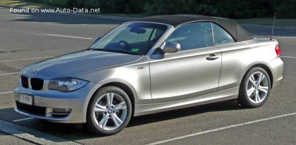 المواصفات والتفاصيل التقنية الكاملة 2008 BMW 1 Series Convertible (E88) 118i (143 Hp)