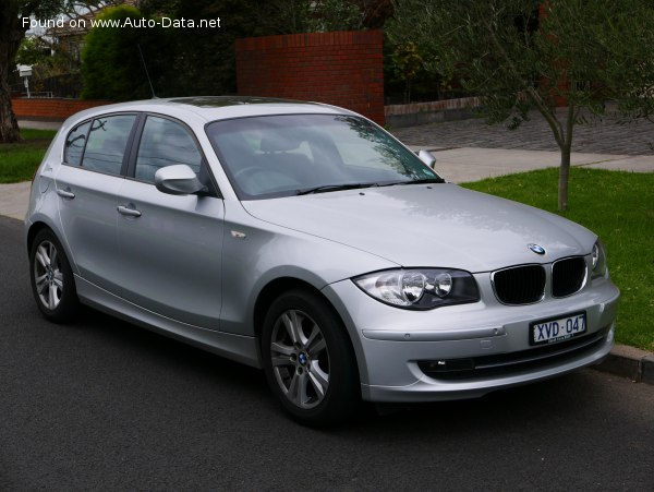 المواصفات والتفاصيل التقنية الكاملة 2007 BMW 1 Series Hatchback 5dr (E87 LCI, facelift 2007) 116i (122 Hp) Automatic