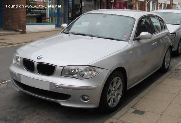 Full specifications and technical details 2004 BMW 1 Series Hatchback (E87) 118i (129 Hp)