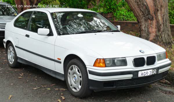 Full specifications and technical details 1995 BMW 3 Series Compact (E36) 323ti (170 Hp)