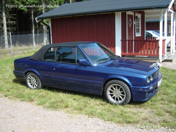 المواصفات والتفاصيل التقنية الكاملة 1985 BMW 3 Series Convertible (E30) 325i (171 Hp)