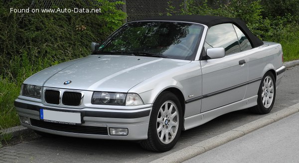 المواصفات والتفاصيل التقنية الكاملة 1993 BMW 3 Series Convertible (E36) 320i (150 Hp)