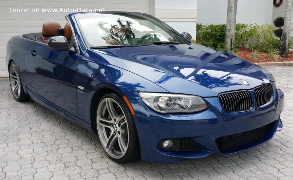 Full specifications and technical details 2010 BMW 3 Series Convertible (E93 LCI, facelift 2010) 335i (306 Hp) Automatic