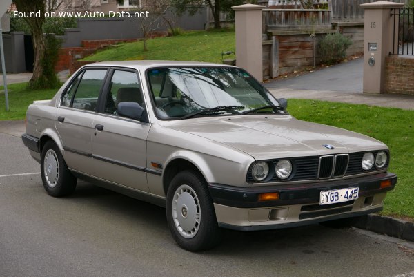 المواصفات والتفاصيل التقنية الكاملة 1988 BMW 3 Series Sedan (E30, facelift 1987) 316i (99 Hp)