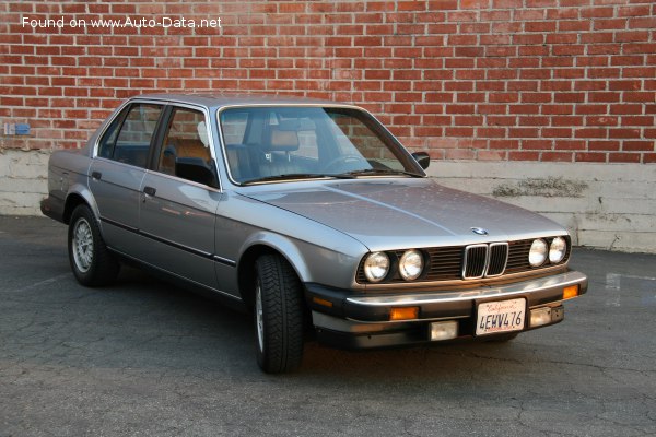 Full specifications and technical details 1983 BMW 3 Series Sedan (E30) 325e (122 Hp) Automatic