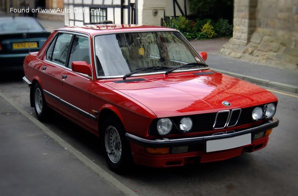 Full specifications and technical details 1981 BMW 5 Series (E28) 525i (150 Hp)